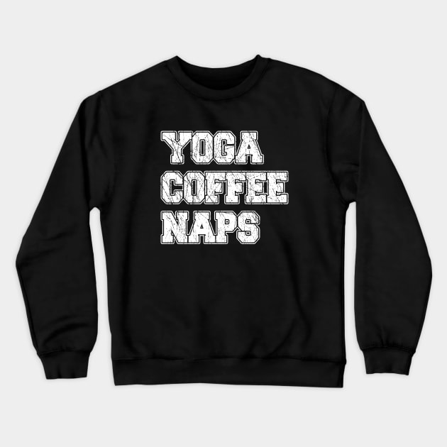 Yoga Coffee Naps Crewneck Sweatshirt by LunaMay